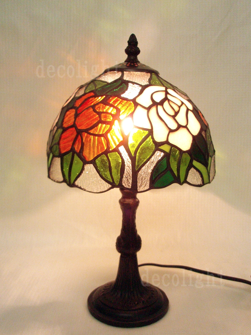 Deco Light - 商品詳細表示 - 8インチ☆ステンドグラスランプ☆バラ
